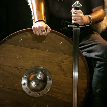Medeltida sköld och svärd