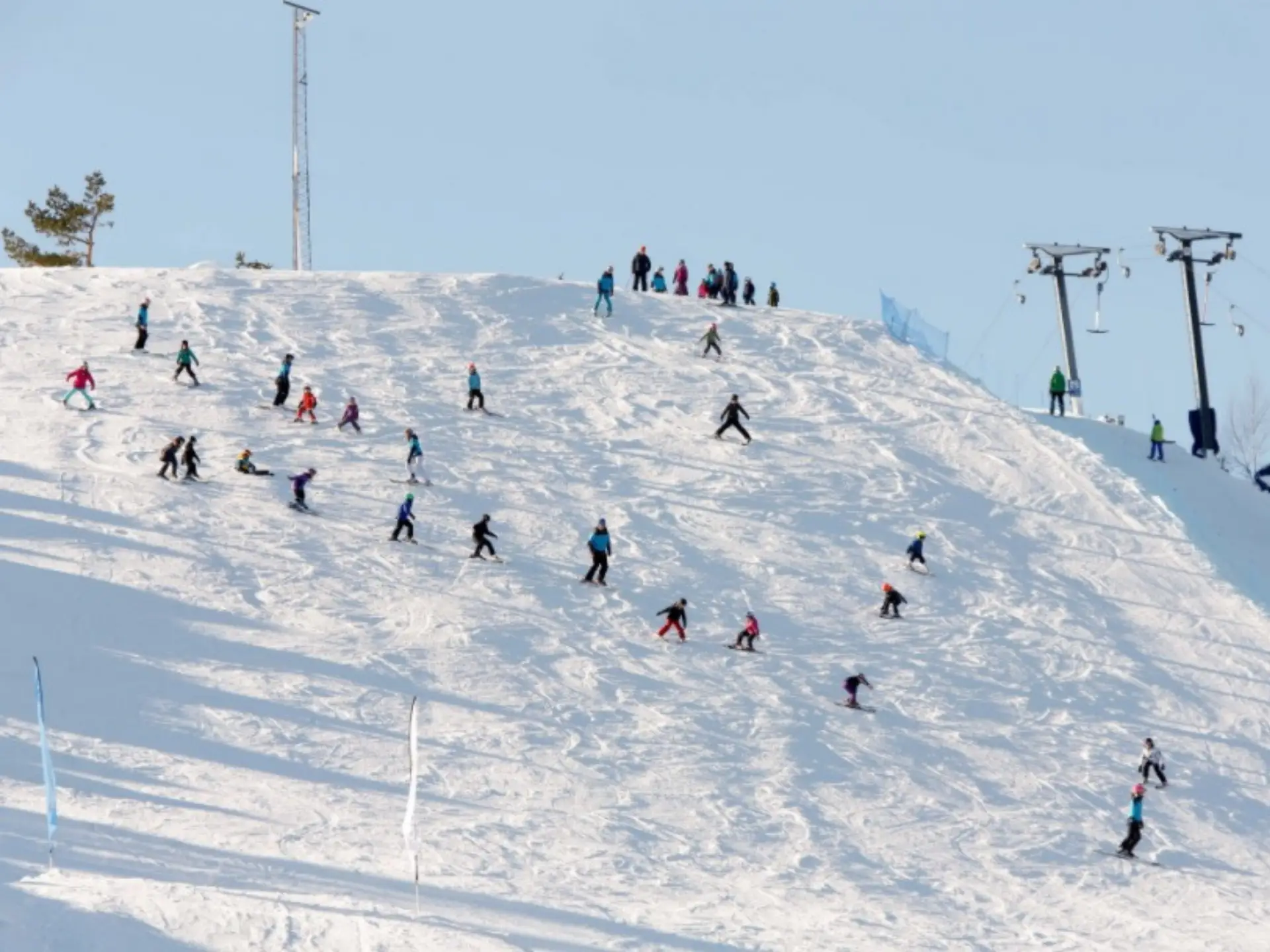 Barn som åker skidor