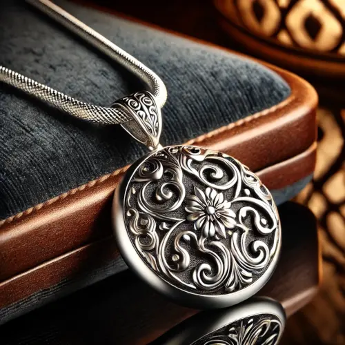 Handgjort silverhalsband med unik design och elegant finish
